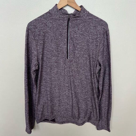 Lululemon Surge Warm 1/2 Zip Pullover Men’s Size Medium Heathered Black Cherry - Picture 5 of 14